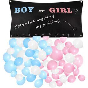Gender Reveal Party | Blue and Pink 6 Inch Colorful Balloons with 48" (57 Pcs)